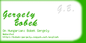 gergely bobek business card